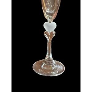 Vintage Wedding Champagne Toast Flute Glasses. 10" T
